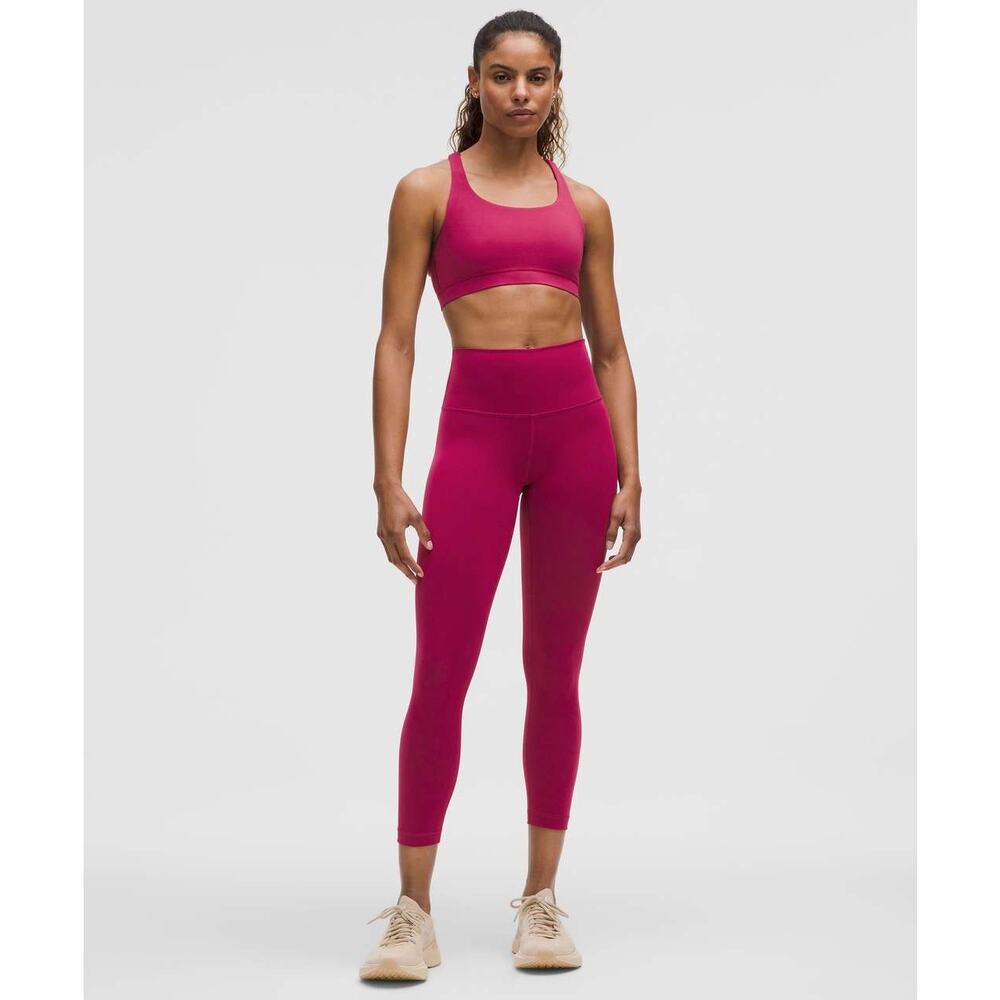 Lululemon Wunder Train High-Rise Crop 23" Magenta Smoke Size 14